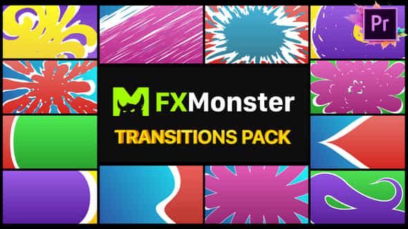 Colorful Smooth Transitions Premiere Pro Mogrt - VideoHive 27230693