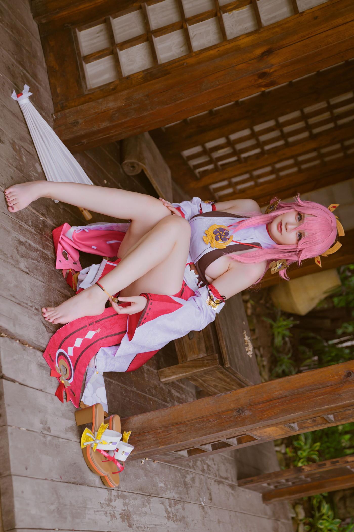 Cosplay 前羽_rr 原神 八重神子(41)