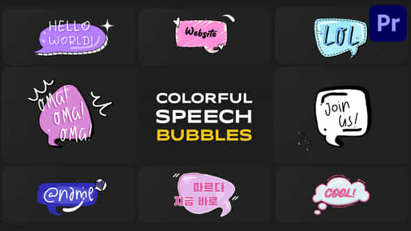 Colorful Speech Bubbles For After Effects - VideoHive 57912302