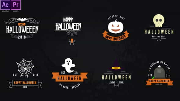 Halloween Titles Pack - VideoHive 28847017