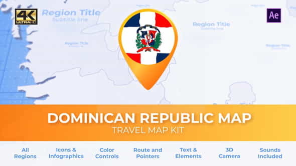 Dominican Republic Map - Republica - VideoHive 30469852