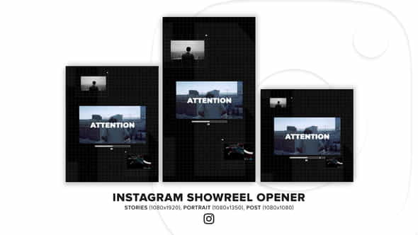 Instagram Showreel Opener - VideoHive 34437619