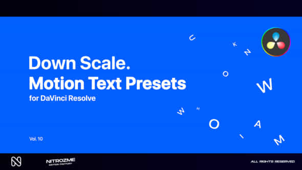 Down Scale Motion - VideoHive 47355564