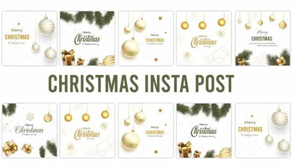 Christmas Social Media Post Pack - VideoHive 35215548