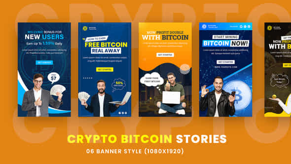 Crypto Bitcoin Stories - VideoHive 35370022
