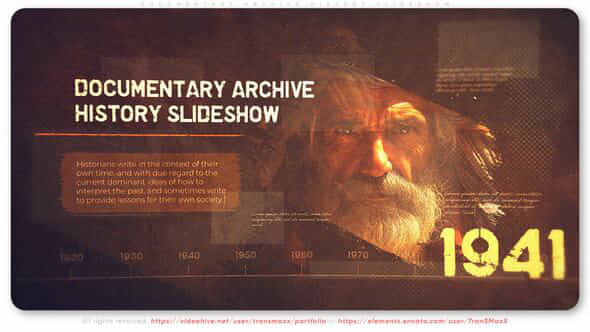 Documentary Archive History Slideshow - VideoHive 50207001