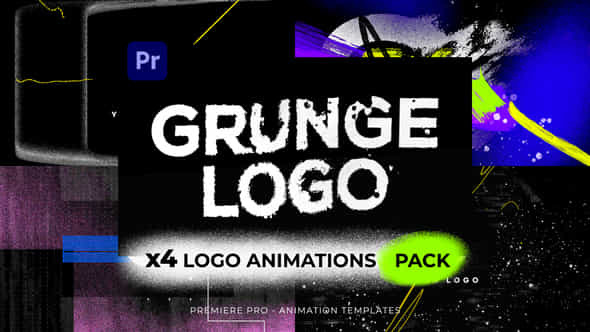Grunge Logos Intro - VideoHive 36413458
