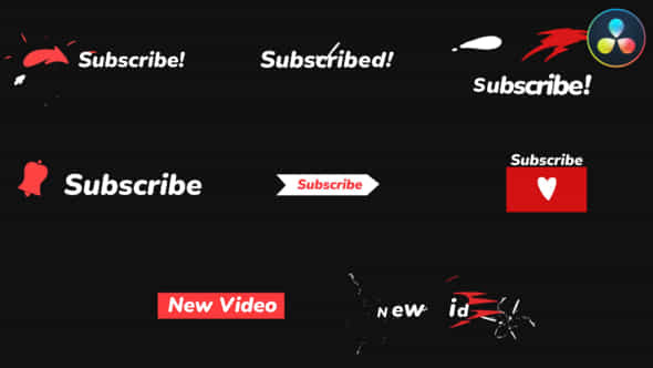 Youtube Subscribers For Davinci Resolve - VideoHive 53431773