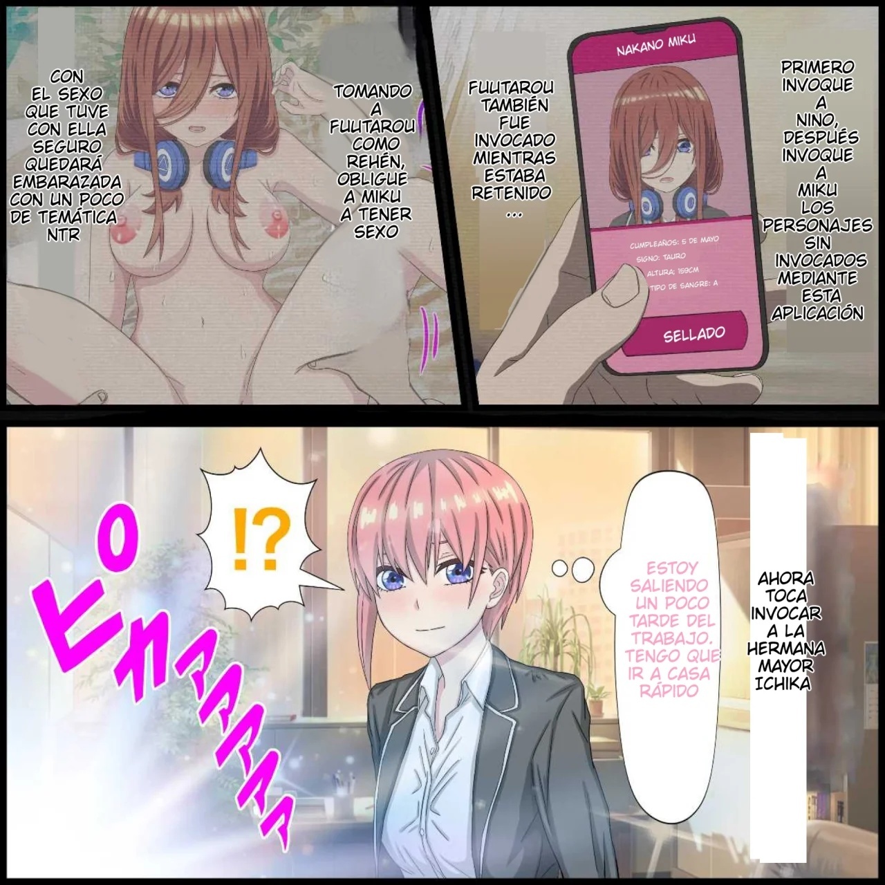 An app that lets you have sex with anime characters Gotoubun no hanayome Ichika Nakano 3 - 1