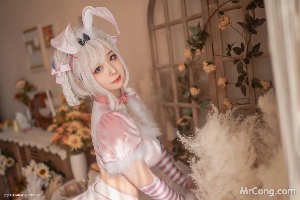 Coser@皮皮奶可可爱了啦: 粉色兔兔 (70 photos)(18)