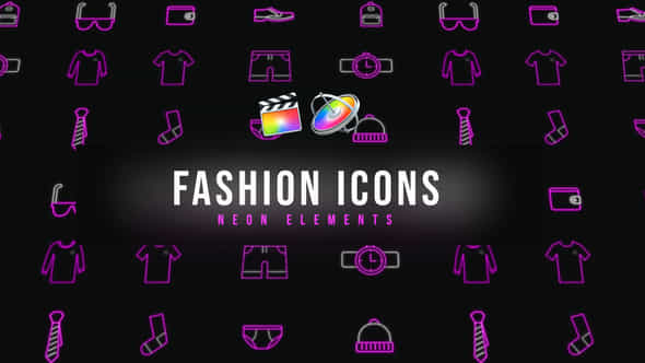 Fashion Neon Icons - VideoHive 39207237
