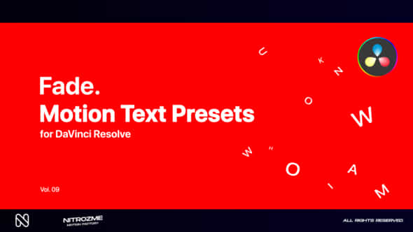 Fade Motion Text - VideoHive 47355580