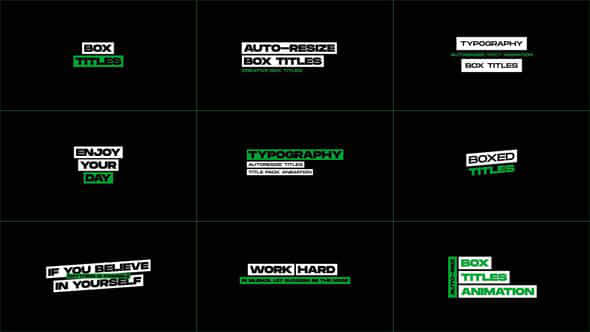 Box Titles Mogrt - VideoHive 51713257