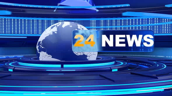 24 news opener with looped - VideoHive 25708857