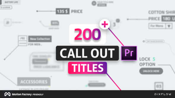Line Call Out Titles For Premiere Pro - VideoHive 22633449