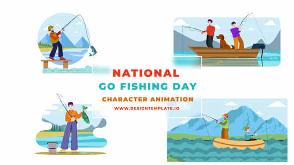 Fishing Day Character - VideoHive 38960604