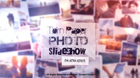 Torn Paper Photo Slideshow - VideoHive 52949409