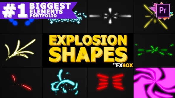 Explosion Shapes | Premiere Pro - VideoHive 28043752
