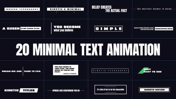 Minimal Text Animation - VideoHive 47221609