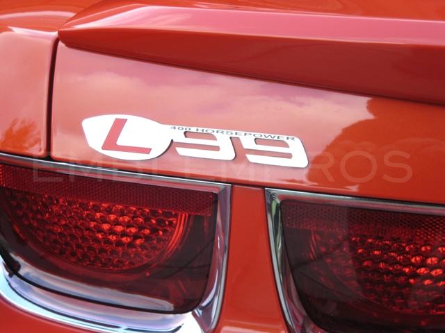 L99 /"Z06 STYLE/" EMBLEM MIRROR STAINLESS STEEL W// COLOR CHOICE