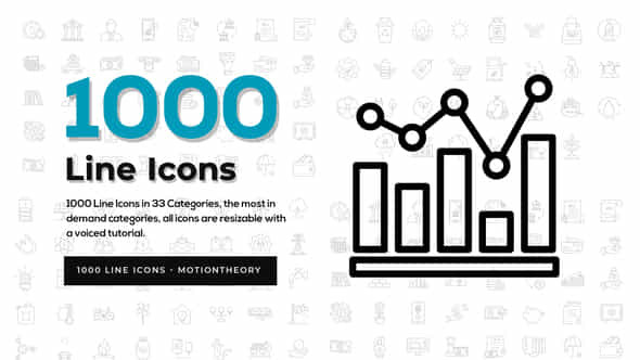 1000+ Line Icons - VideoHive 35290895