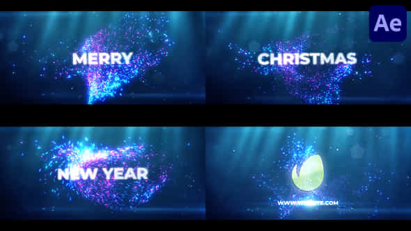 Merry Christmas Happy New Year Intro For After Effects - VideoHive 49303107