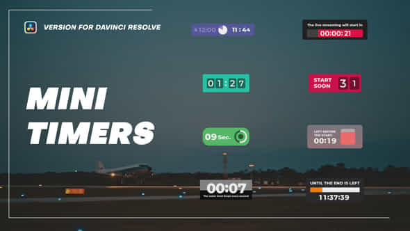 Mini Timers Davinci Resolve - VideoHive 52437195