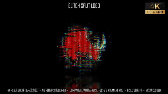 Glitch Split Logo - VideoHive 36493118