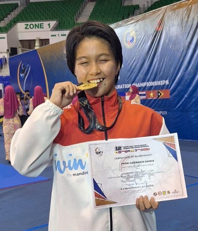 Atlet Karate Gorontalo Zaskia Raih Medali SEAKF 2025