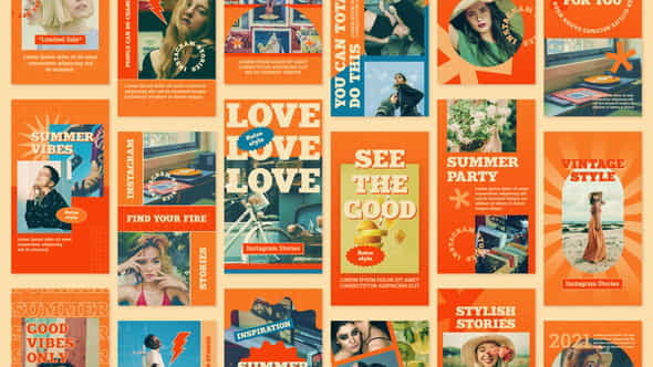 Retro Instagram Stories - VideoHive 32892578