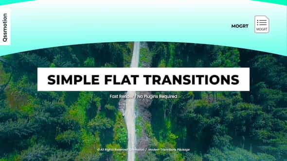Simple Flat Transitions I MOGRT - VideoHive 31477755