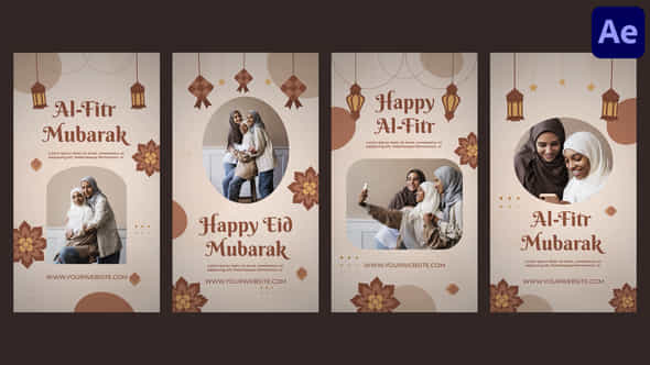 4 In 1 Eid Alfitr Instagram Stories - VideoHive 57096460