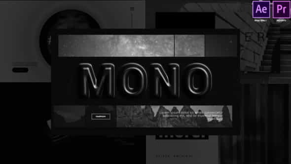 Monochrome Dynamic Typography - VideoHive 28171459