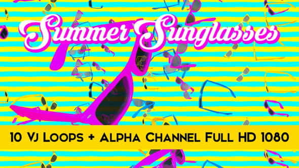 Summer Sunglasses Vj Loops - VideoHive 21838032