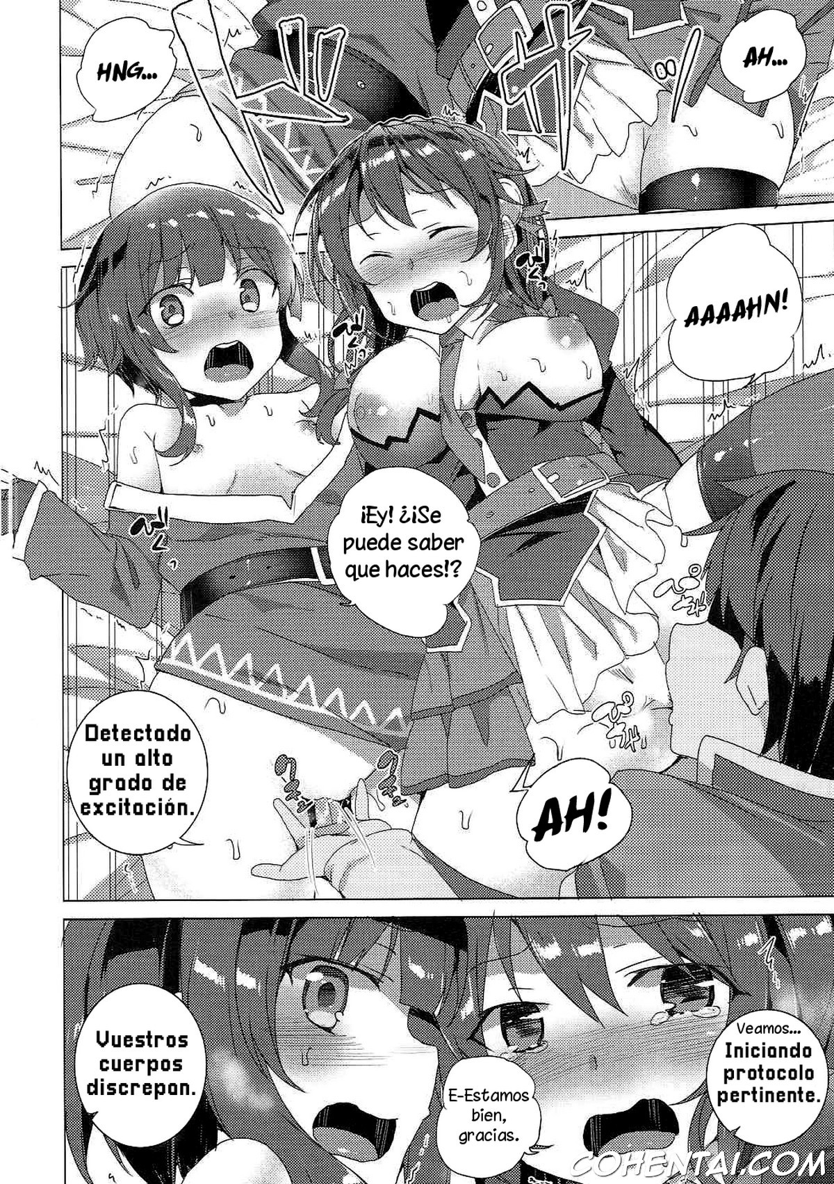 Kono Subarashii Kouma no Musume-tachi to 3P o! (Kono Subarashii Sekai ni Syukufuku o!) xxx comics manga porno doujin hentai español sexo 