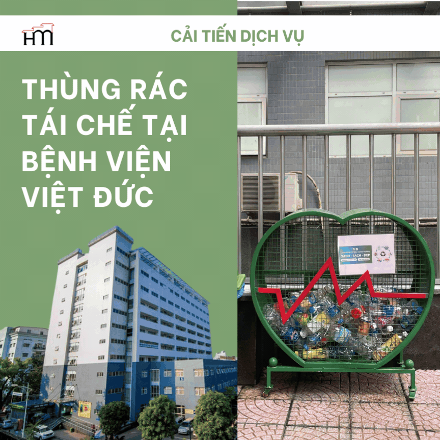 Giải Pháp Thùng Rác Phân Loại – Nâng Cao Hiệu Quả Vệ Sinh Tại Bệnh Viện Việt Đức