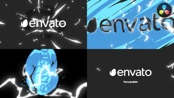 Cartoon Fire Hurricane Logo Opener Davinci Resolve - VideoHive 52124369