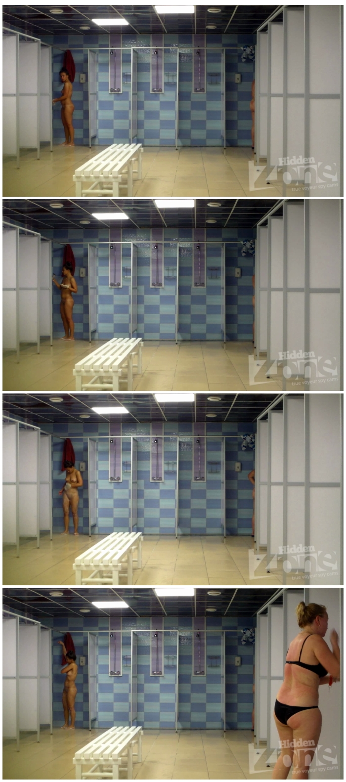 Hidden Cam - Voyeur - Beach cabin - Nudism - Girls in Shower