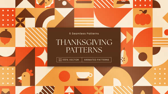 Thanksgiving Animated Background Patterns - VideoHive 53592197