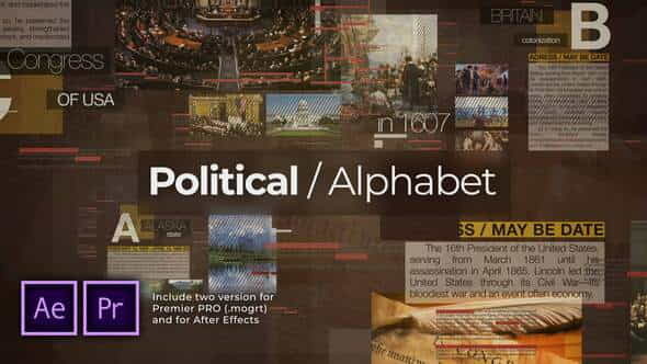 Political Alphabet. Historical Slideshow - VideoHive 29169639