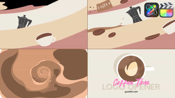Coffee Shop Quick Logo Opener For Fcpx - VideoHive 53916462