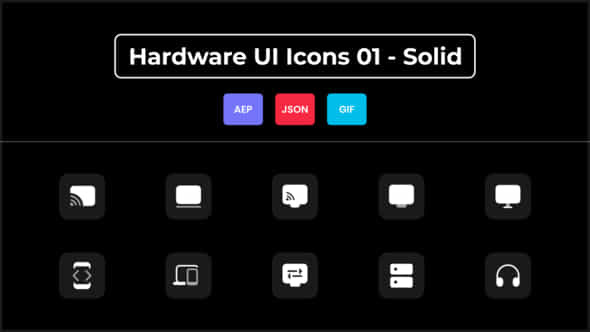 Hardware UI Icons - VideoHive 44837013