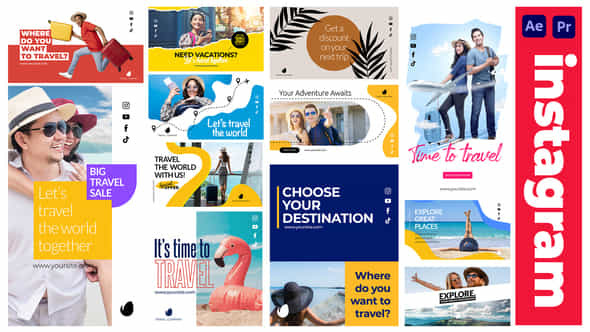 Travel Instagram Stories Posters - VideoHive 38765272