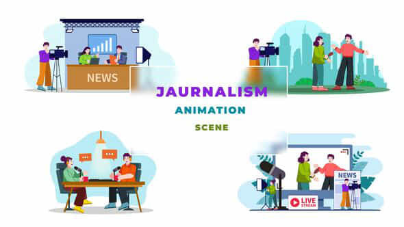 Journalism Character Animation - VideoHive 39651624