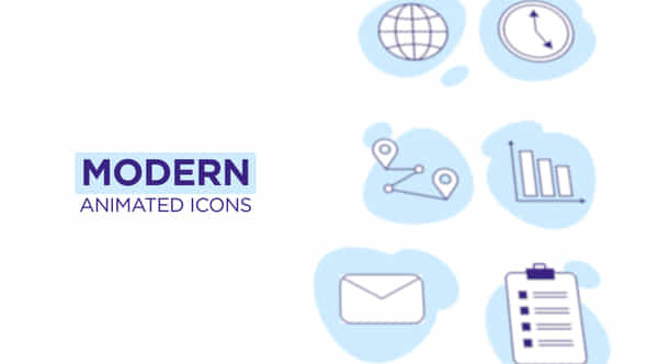Modern Animated Icons - VideoHive 45320745