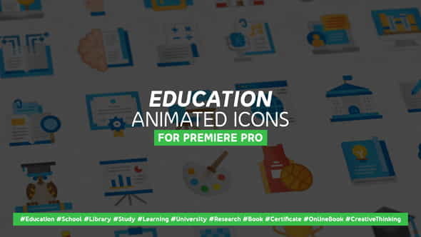 Education Modern Flat Animated Icons - VideoHive 31936964