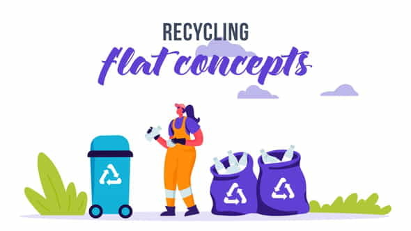 Recycling - Flat Concept - VideoHive 33032375