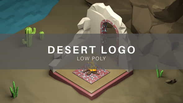 3D Low Poly Desert Logo - VideoHive 31319565