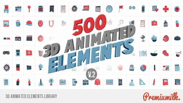 3D Animated Elements Library - VideoHive 18734079