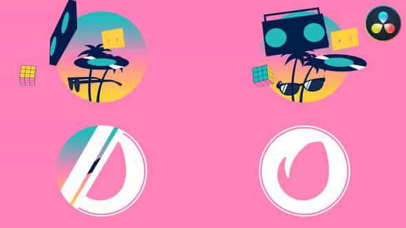 Summer 80S Logo For Davinci Resolve - VideoHive 52373822